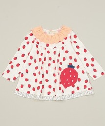baby cheer（ベイビーチアー）の「総柄いちご長袖Tシャツ（Tシャツ/カットソー・キッズ）」