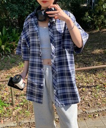 SHEPP（シープ）の「ビッグシルエット チェックシャツ（シャツ/ブラウス・メンズ）」