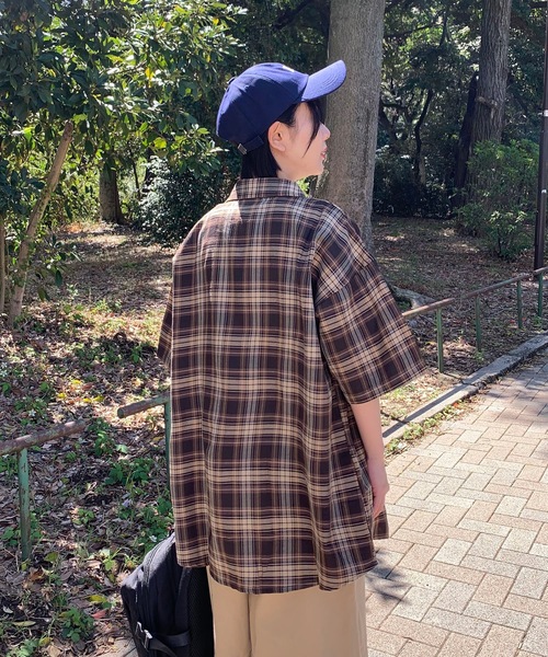 SHEPP(シープ)の「ビッグシルエット チェックシャツ(シャツ/ブラウス・メンズ・ブラウン/ブルー・M/XL/L)」の11枚目の写真