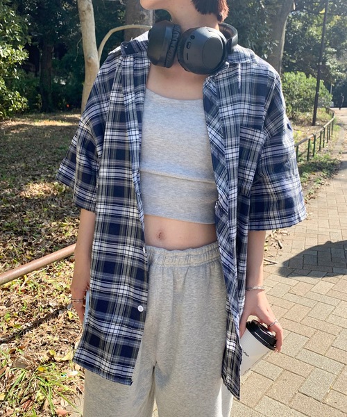 SHEPP(シープ)の「ビッグシルエット チェックシャツ(シャツ/ブラウス・メンズ・ブラウン/ブルー・M/XL/L)」の17枚目の写真