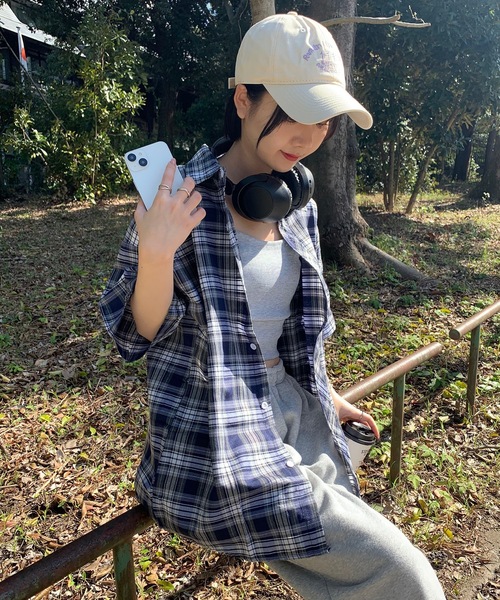 SHEPP(シープ)の「ビッグシルエット チェックシャツ(シャツ/ブラウス・メンズ・ブラウン/ブルー・M/XL/L)」の19枚目の写真