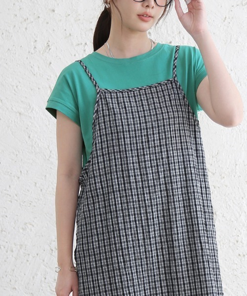 Doux Belle(ドゥーベル)の「コットン半袖シンプルTシャツ(Tシャツ/カットソー・レディース・ライトグリーン/グレー系その他/グレイッシュベージュ/ブラック/オフホワイト・MEDIUM)」の15枚目の写真