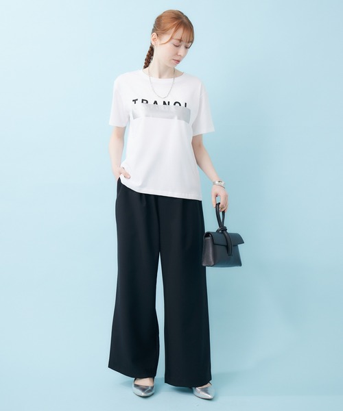 TRANOI（トラノイ）の「TRANOI.　TRANOI.TEE（Tシャツ/カットソー・レディース・ブラック/ホワイト・FREE）」の15枚目の写真