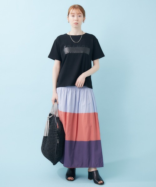 TRANOI（トラノイ）の「TRANOI.　TRANOI.TEE（Tシャツ/カットソー・レディース・ブラック/ホワイト・FREE）」の7枚目の写真