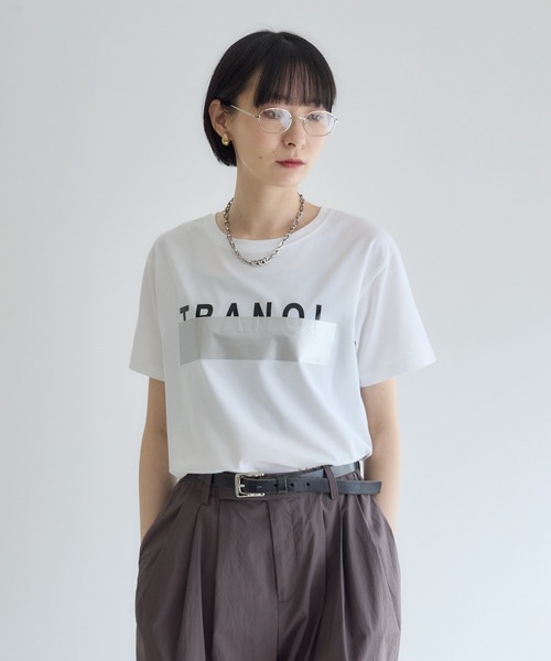 TRANOI(トラノイ)の「TRANOI. Tシャツ(Tシャツ/カットソー・レディース・ブラック/ホワイト・FREE)」の3枚目の写真