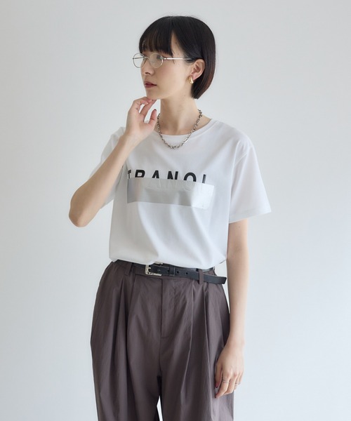 TRANOI(トラノイ)の「TRANOI. Tシャツ(Tシャツ/カットソー・レディース・ブラック/ホワイト・FREE)」の5枚目の写真