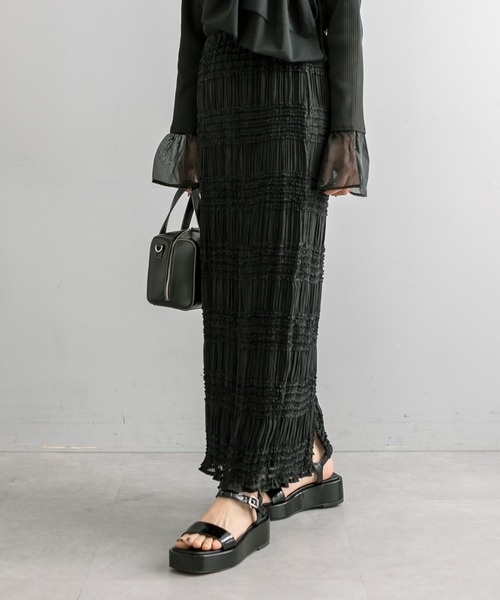 【サイズ展開あり】[mline]フリルティアードスカート