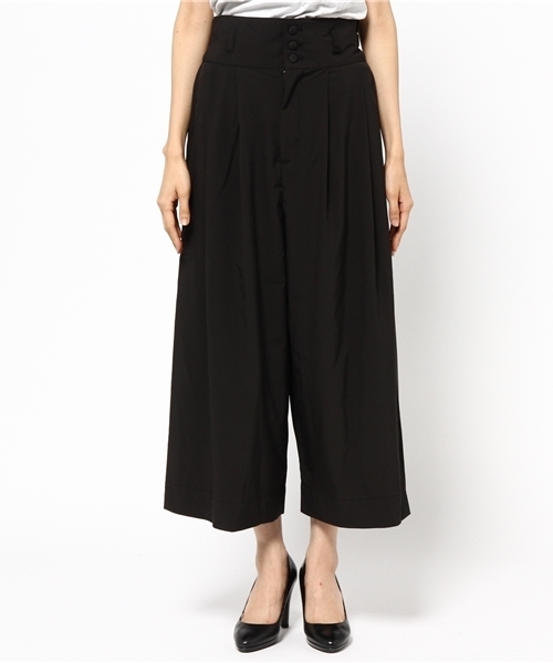 one after another NICE CLAUP(ワンアフターアナザーナイスクラップ)の「【ナイスクラップ】ハイウエストガウチョパンツ(その他パンツ・レディース・カーキ/ネイビー/ブラック・FREE)」の4枚目の写真