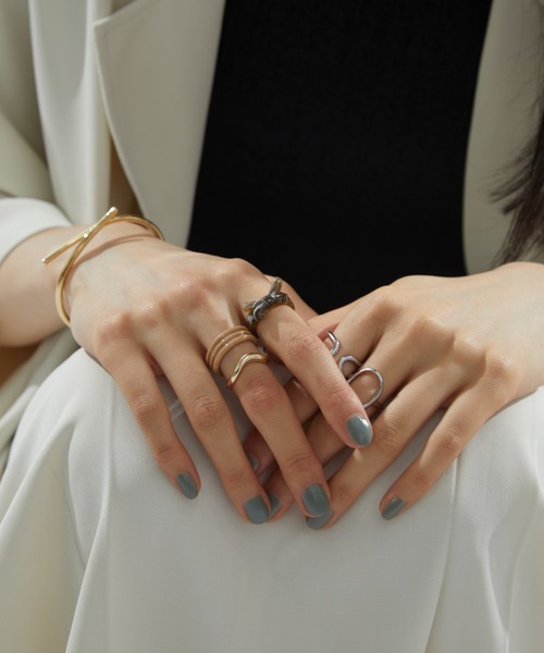 Aunt Marie's（アントマリーズ）の「アクリル/メタルセットリボンリング（リング・レディース・シルバー/ゴールド・FREE）」の14枚目の写真