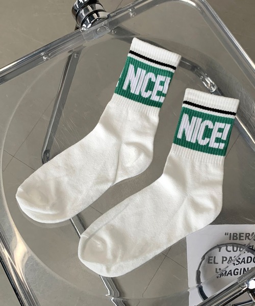non-hedge（ノンヘッジ）の「スポーティーロゴソックス（ソックス/靴下・レディース・ブラック/ブルー/レッド/グリーン・FREE）」の3枚目の写真