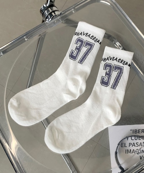 non-hedge（ノンヘッジ）の「スポーティーロゴソックス（ソックス/靴下・レディース・ブラック/ブルー/レッド/グリーン・FREE）」の2枚目の写真