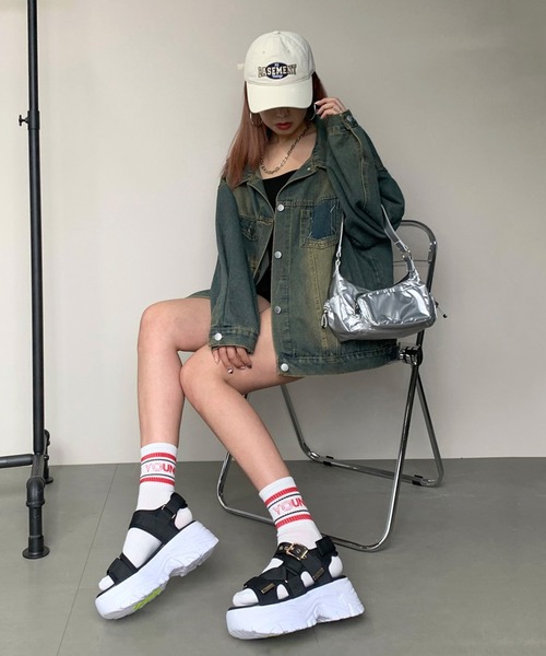 non-hedge（ノンヘッジ）の「スポーティーロゴソックス（ソックス/靴下・レディース・ブラック/ブルー/レッド/グリーン・FREE）」の12枚目の写真