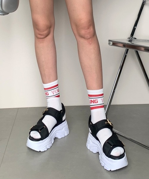 non-hedge（ノンヘッジ）の「スポーティーロゴソックス（ソックス/靴下・レディース・ブラック/ブルー/レッド/グリーン・FREE）」の10枚目の写真