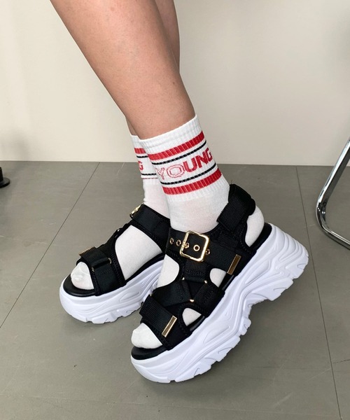 non-hedge（ノンヘッジ）の「スポーティーロゴソックス（ソックス/靴下・レディース・ブラック/ブルー/レッド/グリーン・FREE）」の9枚目の写真