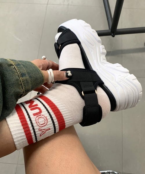 non-hedge（ノンヘッジ）の「スポーティーロゴソックス（ソックス/靴下・レディース・ブラック/ブルー/レッド/グリーン・FREE）」の7枚目の写真