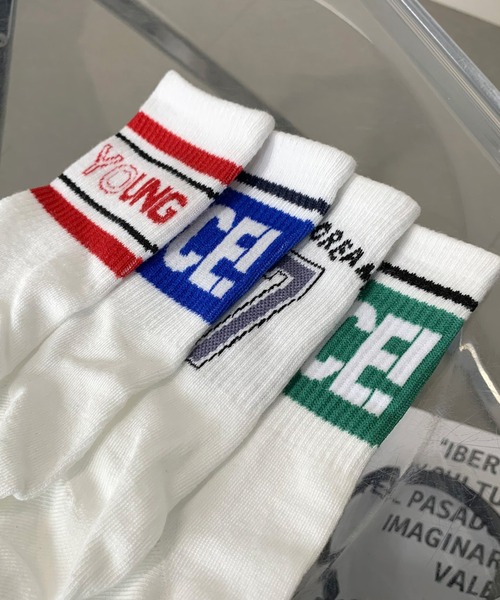 non-hedge（ノンヘッジ）の「スポーティーロゴソックス（ソックス/靴下・レディース・ブラック/ブルー/レッド/グリーン・FREE）」の17枚目の写真