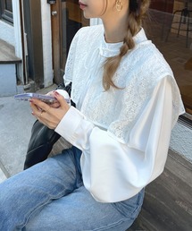 Futier land(フューティアランド)のスクエアレース付け襟(その他トップス)