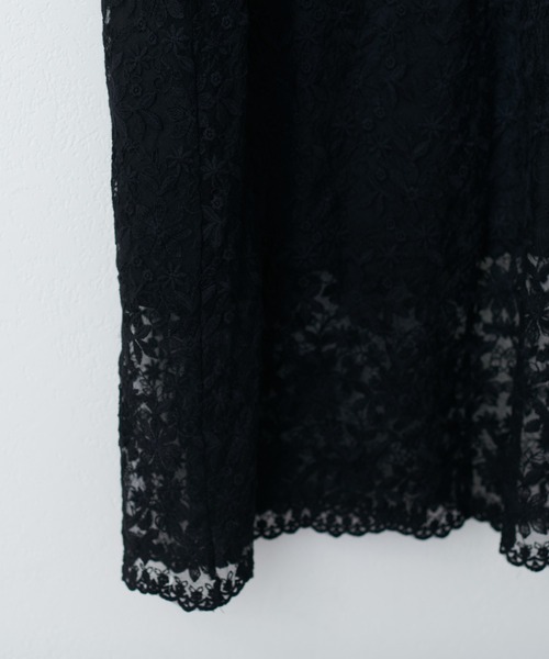 natural couture(ナチュラルクチュール)の「シアー刺繍Aラインスカート(スカート・レディース・オフホワイト/ブラック・FREE)」の17枚目の写真