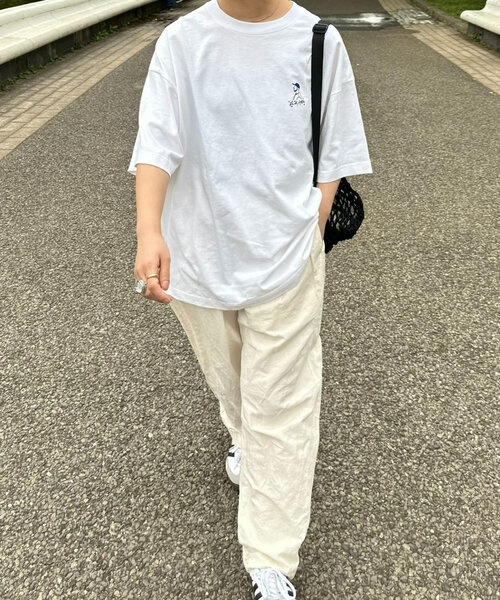 CIAOPANIC TYPY（チャオパニックティピー）の「OEコットン天竺アソートプリントTee（Tシャツ/カットソー・レディース・イエロー/ホワイト/チャコールグレー/ネイビー・LARGE/MEDIUM）」の14枚目の写真