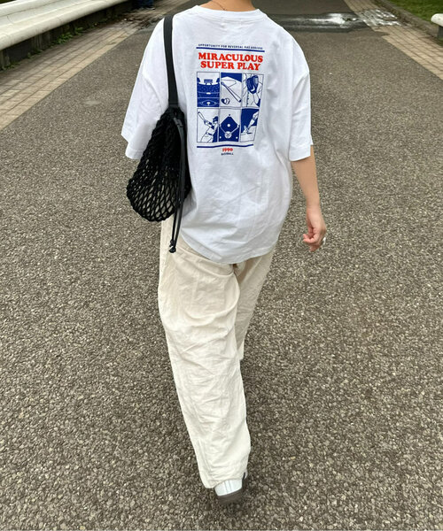 CIAOPANIC TYPY（チャオパニックティピー）の「OEコットン天竺アソートプリントTee（Tシャツ/カットソー・レディース・イエロー/ホワイト/チャコールグレー/ネイビー・LARGE/MEDIUM）」の15枚目の写真