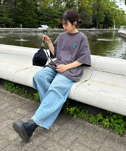 CIAOPANIC TYPY（チャオパニックティピー）の「OEコットン天竺アソートプリントTee（Tシャツ/カットソー・レディース・イエロー/ホワイト/チャコールグレー/ネイビー・LARGE/MEDIUM）」の17枚目の写真