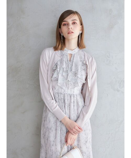 MERCURYDUO(マーキュリーデュオ)の「ビジューボタンニットカーディガン(カーディガン/ボレロ・レディース・オフホワイト/ブルー/ブラック/ラベンダー/ベージュ・FREE)」の15枚目の写真