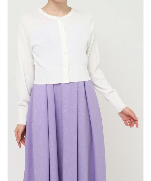 MERCURYDUO(マーキュリーデュオ)の「ビジューボタンニットカーディガン(カーディガン/ボレロ・レディース・オフホワイト/ブルー/ブラック/ラベンダー/ベージュ・FREE)」の22枚目の写真