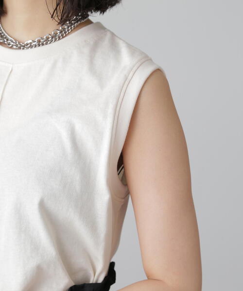 FREE'S MART（フリーズマート）の「◆カットドッキングウエストドロストワンピース（ワンピース・レディース・ホワイト/ライトグリーン/ブラック・SMALL/MEDIUM）」の16枚目の写真