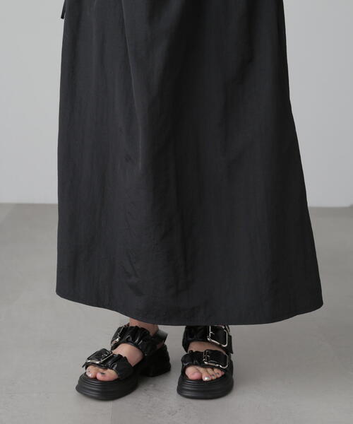 FREE'S MART（フリーズマート）の「◆カットドッキングウエストドロストワンピース（ワンピース・レディース・ホワイト/ライトグリーン/ブラック・SMALL/MEDIUM）」の9枚目の写真