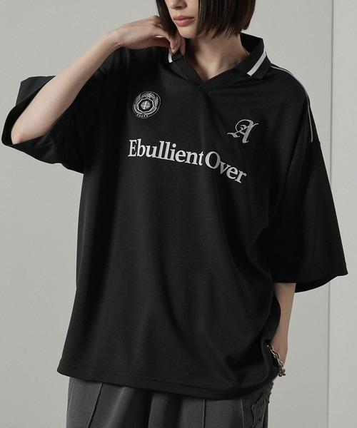 Alfred Alex（アルフレッドアレックス）の「【Alfred Alex】ハニカムメッシュ ビッグゲームシャツ/サッカーシャツ（Tシャツ/カットソー・メンズ・ライトグレー/ワイン/ホワイト/ブラック/ネイビー/ブラック系/グリーン系/レッド系・L/M）」の16枚目の写真