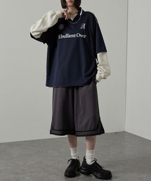 Alfred Alex（アルフレッドアレックス）の「【Alfred Alex】ハニカムメッシュ ビッグゲームシャツ サッカーシャツ（Tシャツ/カットソー）」