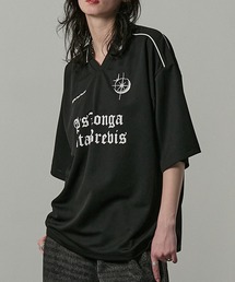 Alfred Alex（アルフレッドアレックス）の「【Alfred Alex】ハニカムメッシュ ビッグゲームシャツ サッカーシャツ（Tシャツ/カットソー）」