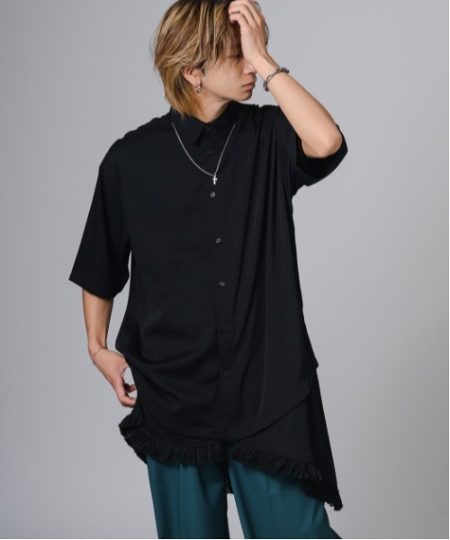 REGIEVO 袖フリンジ２WAYシャツ（シャツ/ブラウス）｜REGIEVO（レジエボ）