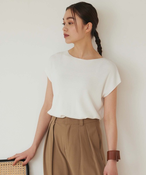Edit Sheen（エディットシーン）の「フレンチスリーブニットトップス