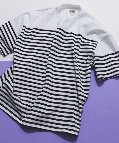 ROUGH TRADE(ラフトレード)の「【ROUGH TRADE/ラフトレード】 パネルボーダーバスクT(Tシャツ/カットソー・メンズ・ブルー/ブラック/ダークブラウン・MEDIUM/LARGE/X-LARGE)」の2枚目の写真