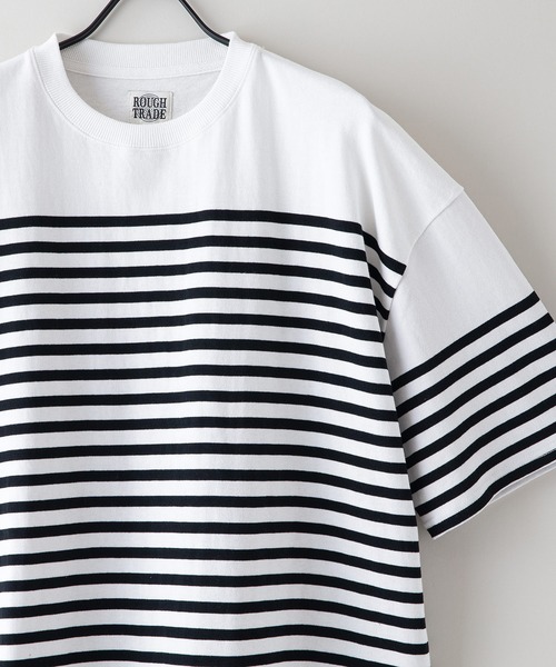ROUGH TRADE(ラフトレード)の「【ROUGH TRADE/ラフトレード】 パネルボーダーバスクT(Tシャツ/カットソー・メンズ・ブルー/ブラック/ダークブラウン・MEDIUM/LARGE/X-LARGE)」の11枚目の写真