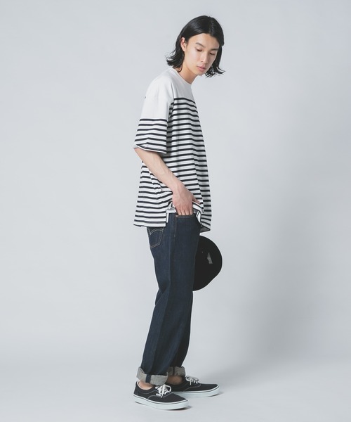 ROUGH TRADE(ラフトレード)の「【ROUGH TRADE/ラフトレード】 パネルボーダーバスクT(Tシャツ/カットソー・メンズ・ブルー/ブラック/ダークブラウン・MEDIUM/LARGE/X-LARGE)」の18枚目の写真