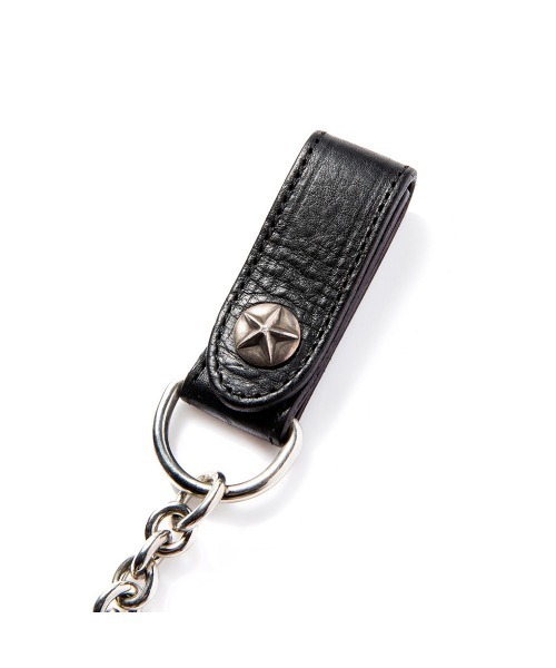 CALEE（キャリー）の「SILVER STAR CONCHO LEATHER WALLET CHAIN（ウォレットチェーン・メンズ・ブラック・FREE）」の3枚目の写真