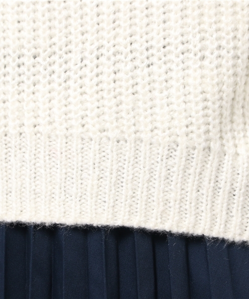 one after another NICE CLAUP（ワンアフターアナザーナイスクラップ）の「★【ナイスクラップ】シンプルあぜニット（ニット/セーター・レディース・グレー/オフホワイト/キャメル/ブラック・FREE）」の5枚目の写真