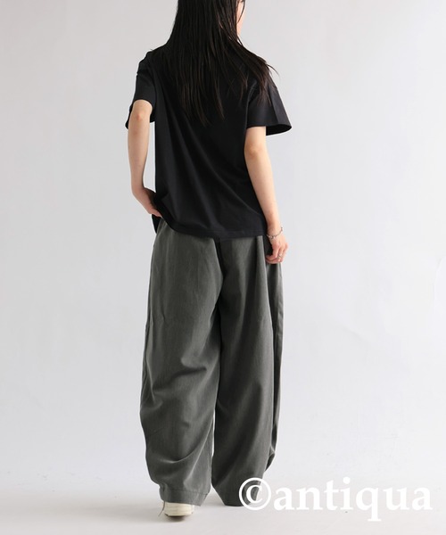 antiqua(アンティカ)の「タックパンツ(その他パンツ・レディース・ブラック/グレー・R/P)」の22枚目の写真