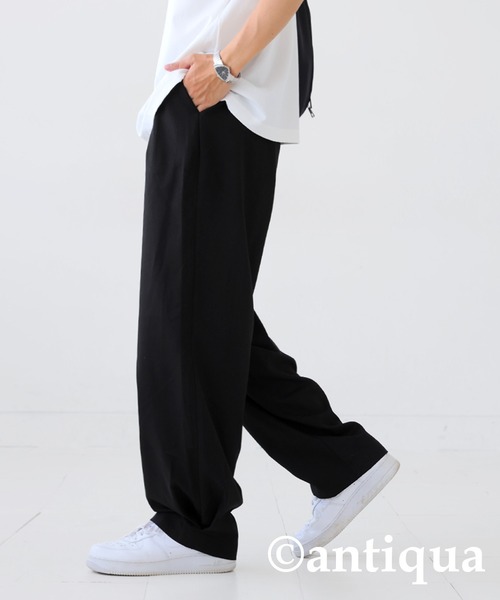 antiqua(アンティカ)の「タックパンツ(その他パンツ・レディース・ブラック/グレー・R/P)」の7枚目の写真