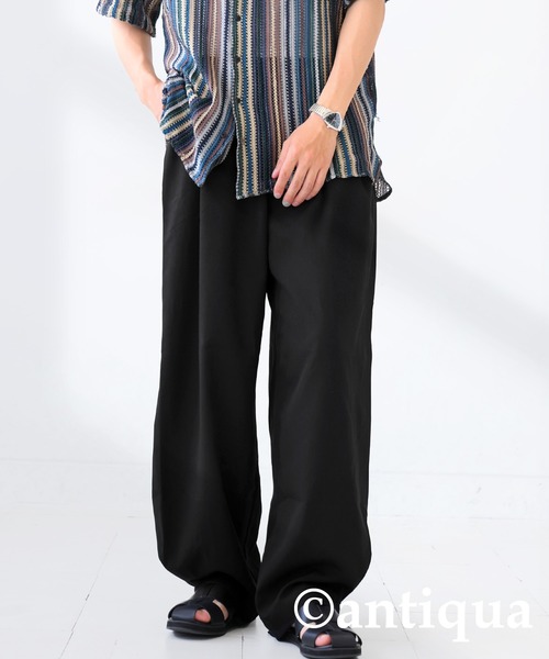 antiqua(アンティカ)の「タックパンツ(その他パンツ・レディース・ブラック/グレー・R/P)」の4枚目の写真