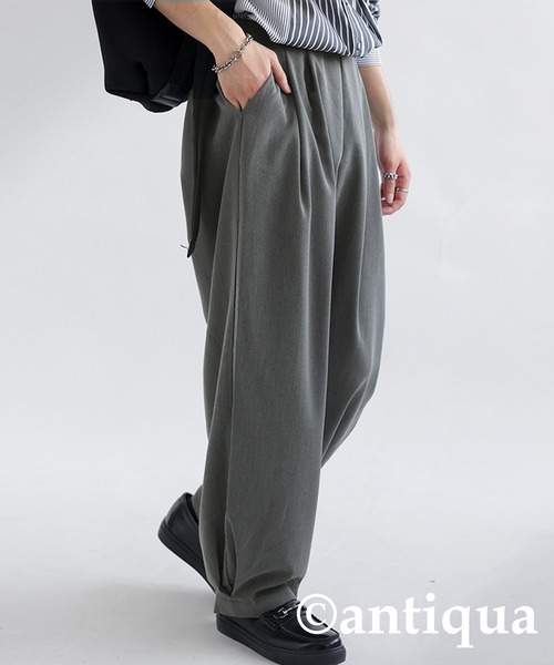 antiqua(アンティカ)の「タックパンツ(その他パンツ・レディース・ブラック/グレー・R/P)」の13枚目の写真