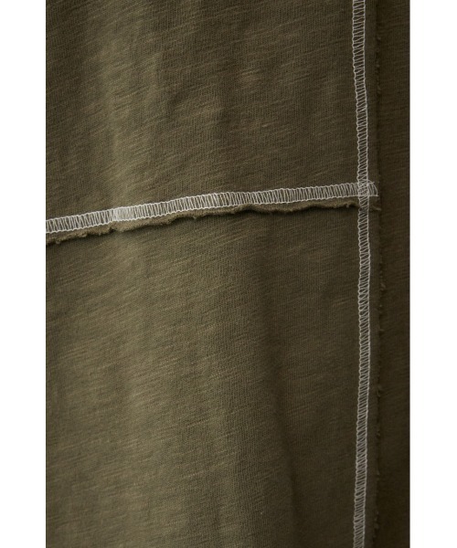 AZUL by moussy（アズールバイマウジー）の「ビッグチュニックシャツ（Tシャツ/カットソー・レディース・カーキ/スモークグレー・FREE）」の17枚目の写真