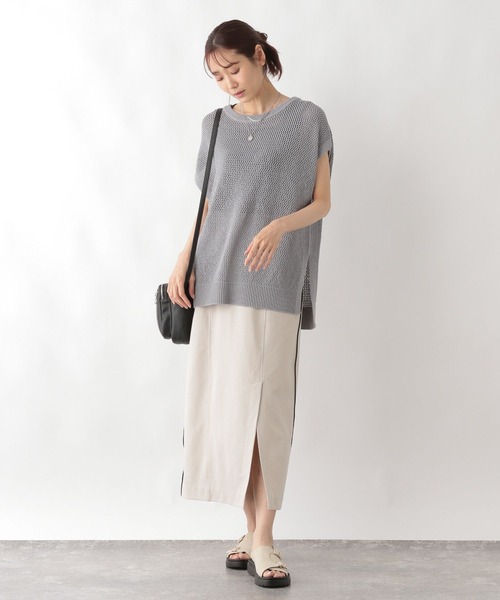 GLOBAL WORK（グローバルワーク）の「ウツクシルエットIラインスカート/123719（スカート・レディース・ブラウン/ブラック系/グレイッシュベージュ/ブラック・SMALL/LARGE/MEDIUM）」の17枚目の写真