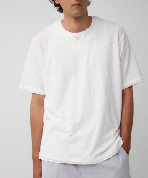 セール】キーネックフェイクレイヤードTシャツ（Tシャツ/カットソー