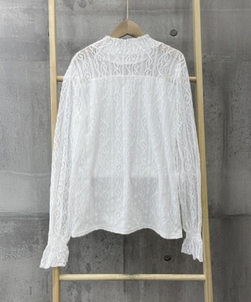 Miniministore(ミニミニストア)の「レース ブラウス プチハイネック 重ね着(シャツ/ブラウス・レディース・ブラック/ホワイト・FREE)」の14枚目の写真