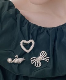 IRIS47 | 【IRIS47】swan brooch / スワン ブローチ(ブローチ/コサージュ)