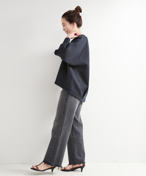 B.C STOCK ダブルビーバーコクーンコート B.C STOCK (ベイクルーズ) WビーバーコクーンW前スタンドコート
