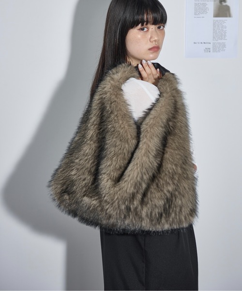 THE YOn（ザヨン）の「エコファートライアングルトートバッグ（トートバッグ・レディース・グレー/ベージュ/ブラウン・FREE）」の20枚目の写真